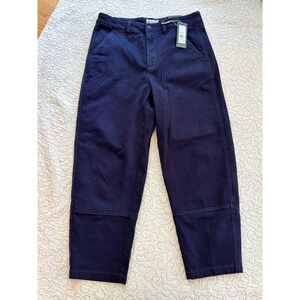 Alpine Design Womens Size 8 Barrel Pant Deep Navy High Rise Cropped Relaxed